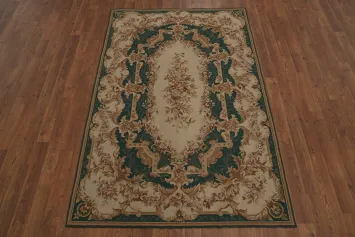 Baroque Ornate Medallion Abusson Tapestries Chinese Rug 4x6