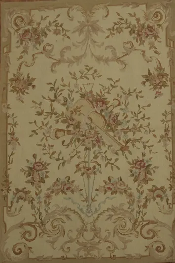Classic European Aubusson Tapestries Chinese Rug 4x6