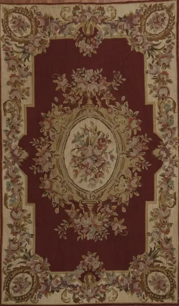 Elegant Aubusson Tapestries Chinese Rug 3x5