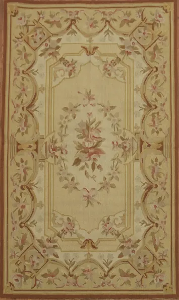 Classic Beige Aubusson Tapestries Chinese Rug 3x5