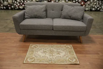 Vintage-Inspired Beige Aubusson Tapestries Chinese Rug 2x3