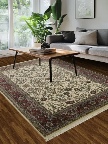 Exquisite Floral Kashan Oriental Area Rug 6x9