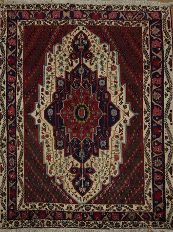 Classic Charm with Vegetable Dye Bakhtiari Persian Rug 5x7