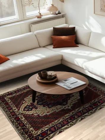 Classic Charm with Vegetable Dye Bakhtiari Persian Rug 5x7