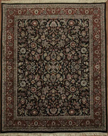 Luxurious Persian-Style Vegetable Dye Kashan Oriental Area Rug 8x10