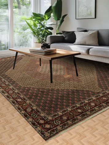 Geometric Design Super Quality Bidjar Persian Area Rug 8x12