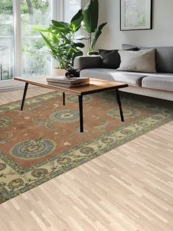 Elegant Terra Cotta Tabriz Persian Area Rug 8x10