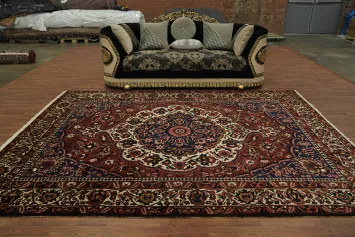 Geometric Bakhtiari Persian Classic Wool Rug 8x11