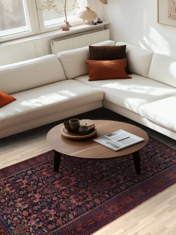 Traditional Hand-Knotted Bidjar Persian Area Rug 5x8