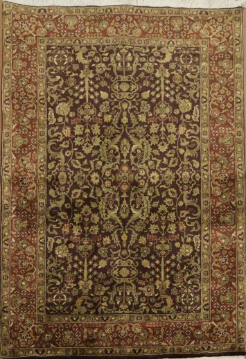 Luxurious Oriental Kashan Area Rug 4x6