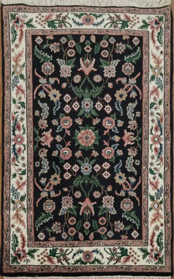 Elegant Floral Kashan Oriental Rug 4x6
