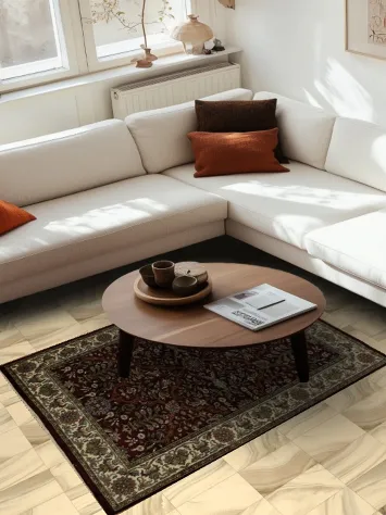 Richly Designed Oriental Kashan Oriental Rug 4x6