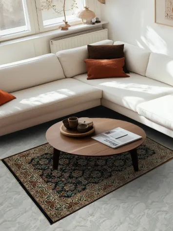 Traditional Elegance: Kashan Oriental Rug 4x6