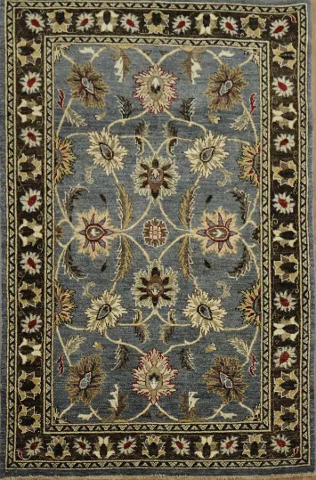 Elegant Floor Vegetable Dye Peshawar Oriental Rug 4x6