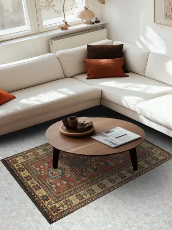 Authentic Oriental Vegetable Dye Super Kazak Oriental Rug 4x6