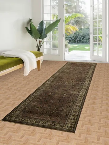 Elegant Floral Kashan Oriental Runner Rug 3x11