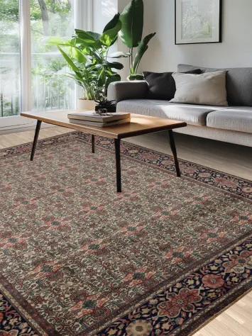 Timeless Elegance: Vegetable Dye Sarouk Persian Area Rug 9x12