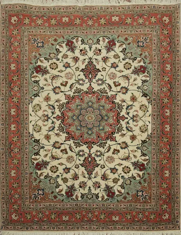 Fine Vegetable Dye Tabriz Persian Rug 5x7