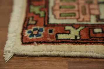 Traditional Geometric Hamedan Persian Area Rug with Warm Earthy Tones 5x7