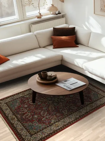 Luxurious Handmade Vegetable Dye Sarouk Persian Rug 4x7