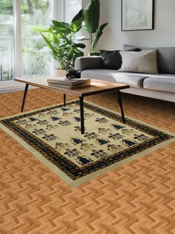 Sophisticated decor Vegetable Dye Gabbeh Persian Rug 5x6