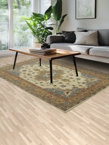 Traditional Elegance: Heriz Serapi Oriental Area Rug 6x9