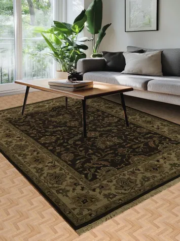 Elegant Floral Vegetable Dye Sumak Oriental Area Rug 6x9