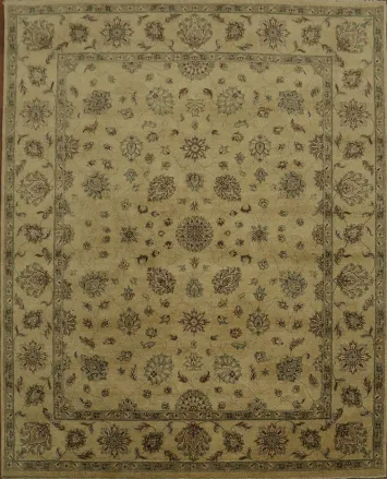 Elegant Beige Vegetable Dye Oushak Oriental Area Rug 8x10