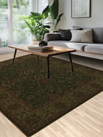 Timeless Green Vegetable Dye Sumak Oriental Area Rug 8x10
