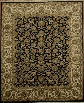 Intricate Baroque Style Vegetable Dye Agra Oriental Area Rug 8x10