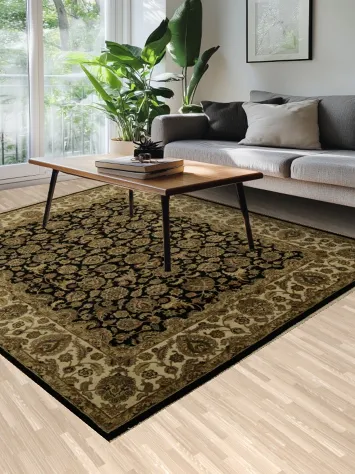 Intricate Baroque Style Vegetable Dye Agra Oriental Area Rug 8x10