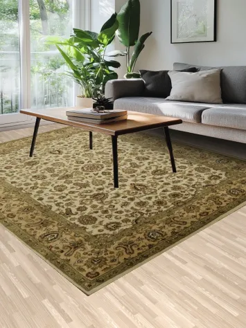 Ornate Traditional Vegetable Dye Agra Oriental Area Rug 8x10