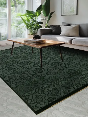 Luxurious Dark Tabriz Oriental Area Rug 8x10