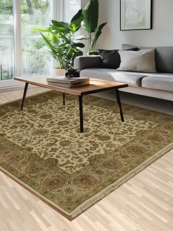 Ornate Traditional Vegetable Dye Agra Oriental Area Rug 8x10