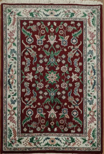 Intricate Floral Agra Oriental Rug 4x6