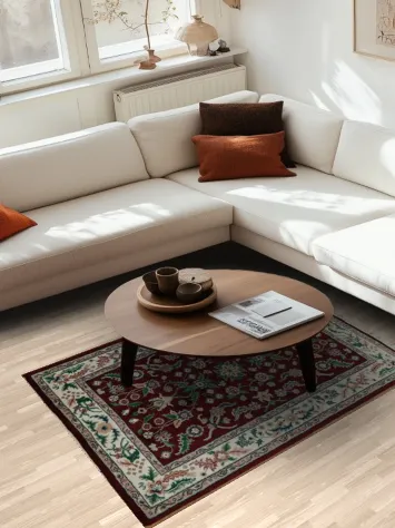 Intricate Floral Agra Oriental Rug 4x6