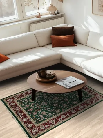 Elegant Green Elegant Green Agra Oriental Rug 4x6