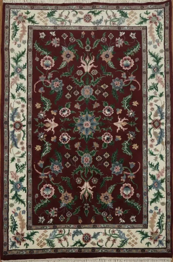Elegant Floral Agra Oriental Rug 4x6