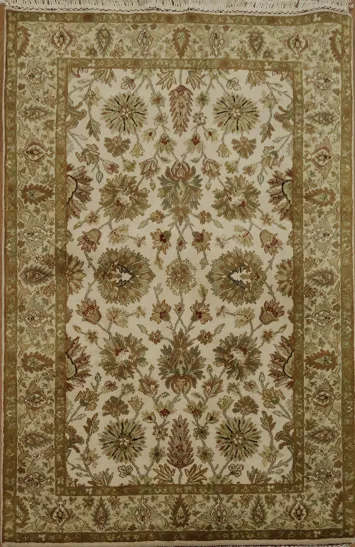 Luxury Hand-Knotted Agra Oriental Rug 4x6