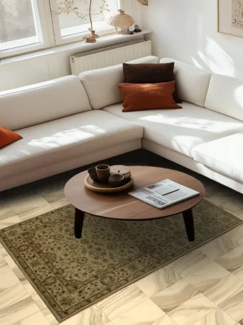 Intricate Motif Luxury Agra Oriental Rug 4x6