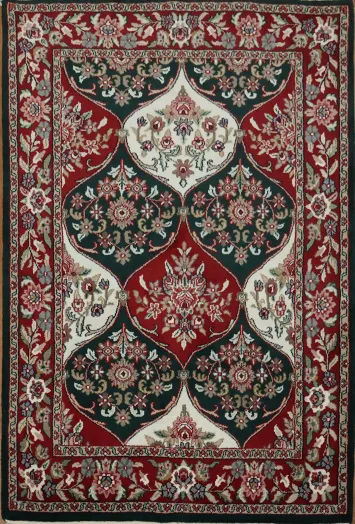 Elegant Floral Vegetable Dye Kashan Oriental Rug 4x6