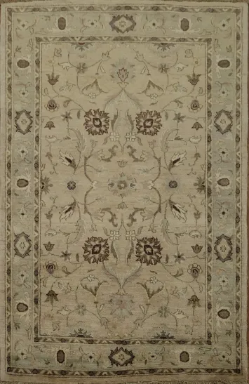 Elegant Traditional Vegetable Dye Peshawar Oriental Rug 4x6