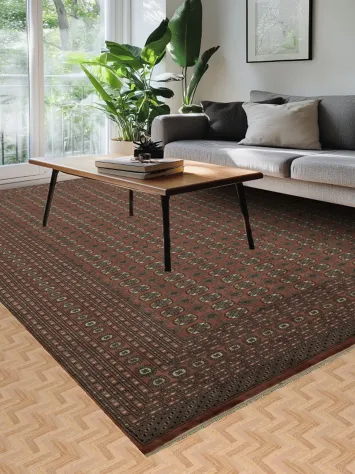 Classic Brown Bokhara Oriental Area Rug 9x12