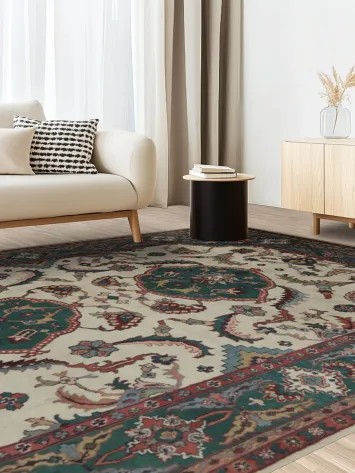 Elegant Floral Agra Oriental Area Rug 9x12