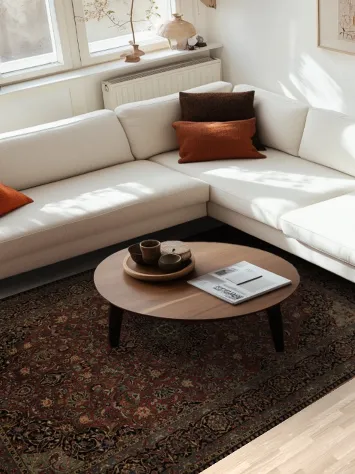 Timeless Elegance: Kashan Persian Area Rug 6x9