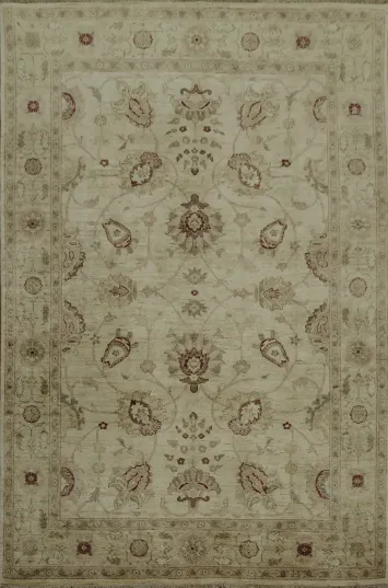 Classic Beige Ziegler Floral Area Rug 6x9