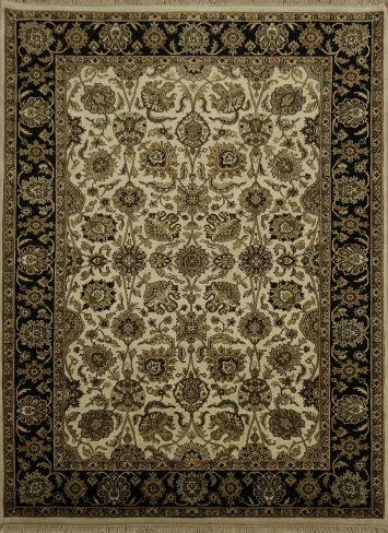 Exquisite Hand-Knotted Agra Oriental Area Rug 6x9