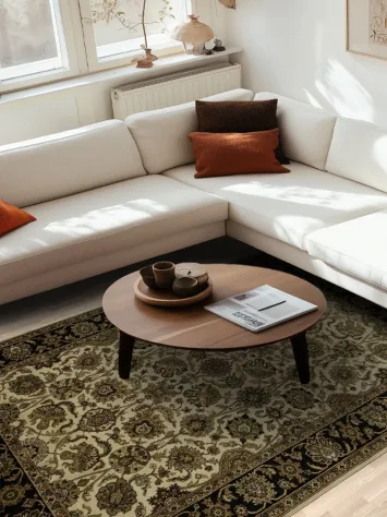 Exquisite Hand-Knotted Agra Oriental Area Rug 6x9