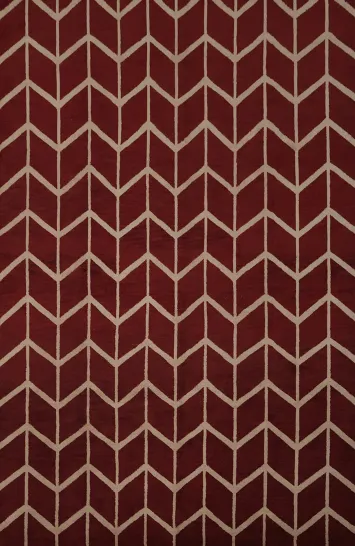 Modern Red Chevron Moroccan Large Rug 10x14 for Home Decor