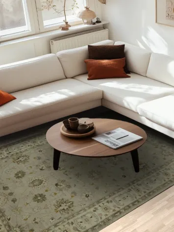 Luxury Gray Ziegler Floral Area Rug 6x9